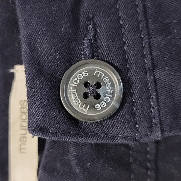 Maurices Classic Shorts Navy Blue Size 22 - Picture 2 of 6